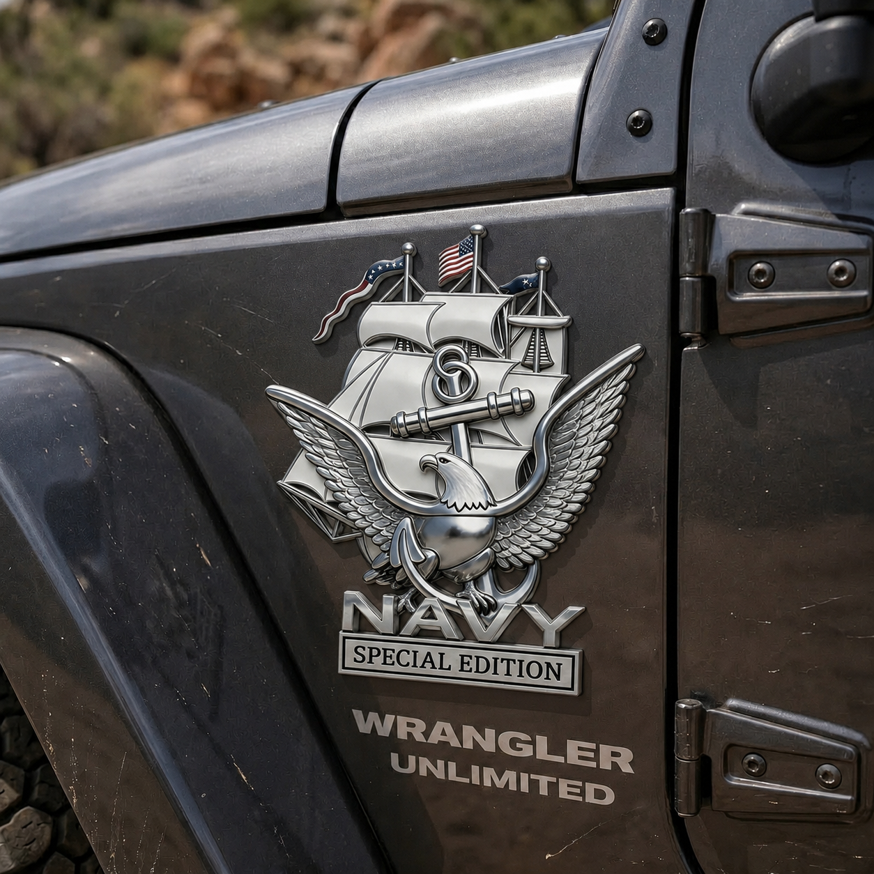 U.S. Navy Special Edition Metal Vehicle Badge