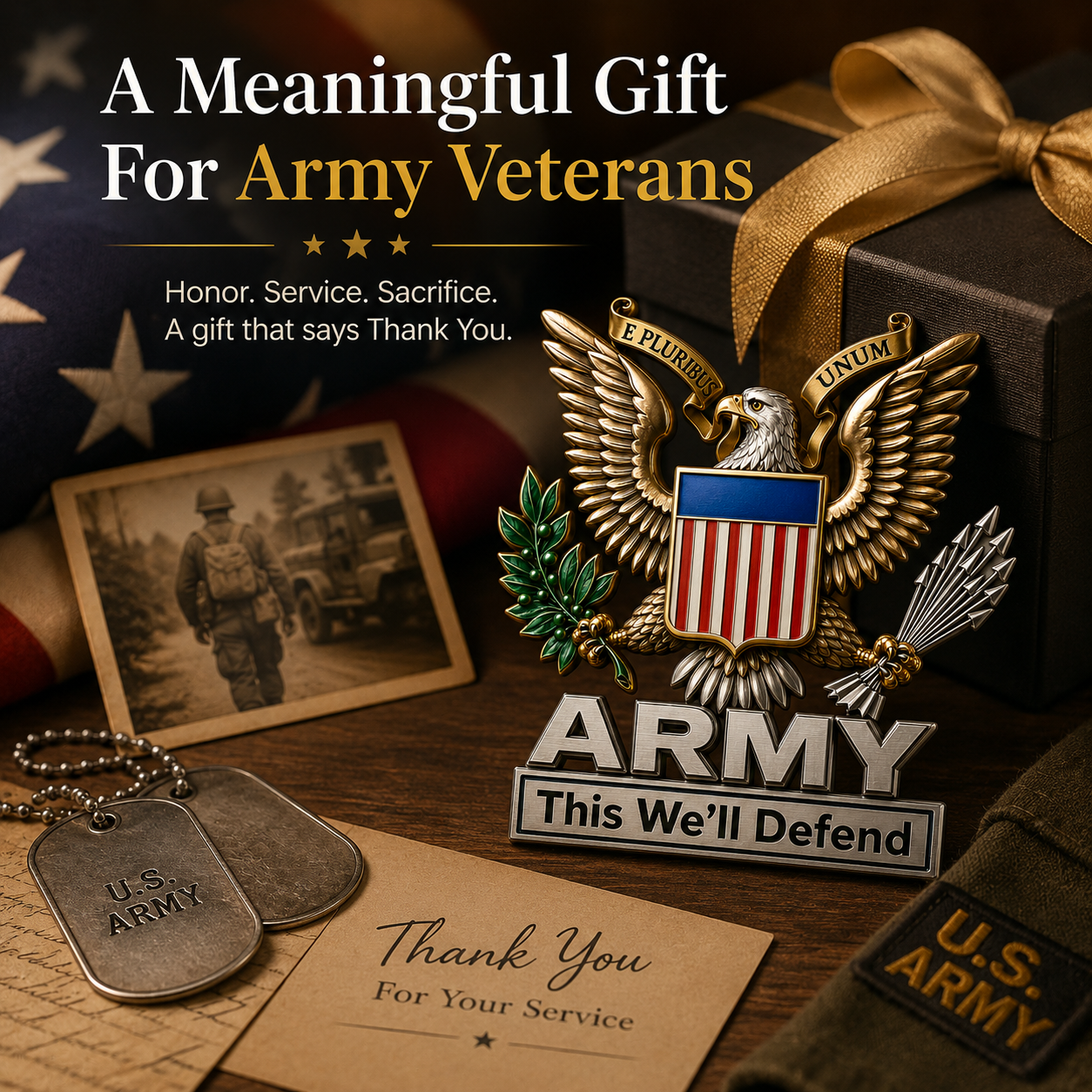 U.S. Army “This We’ll Defend” Metal Vehicle Badge
