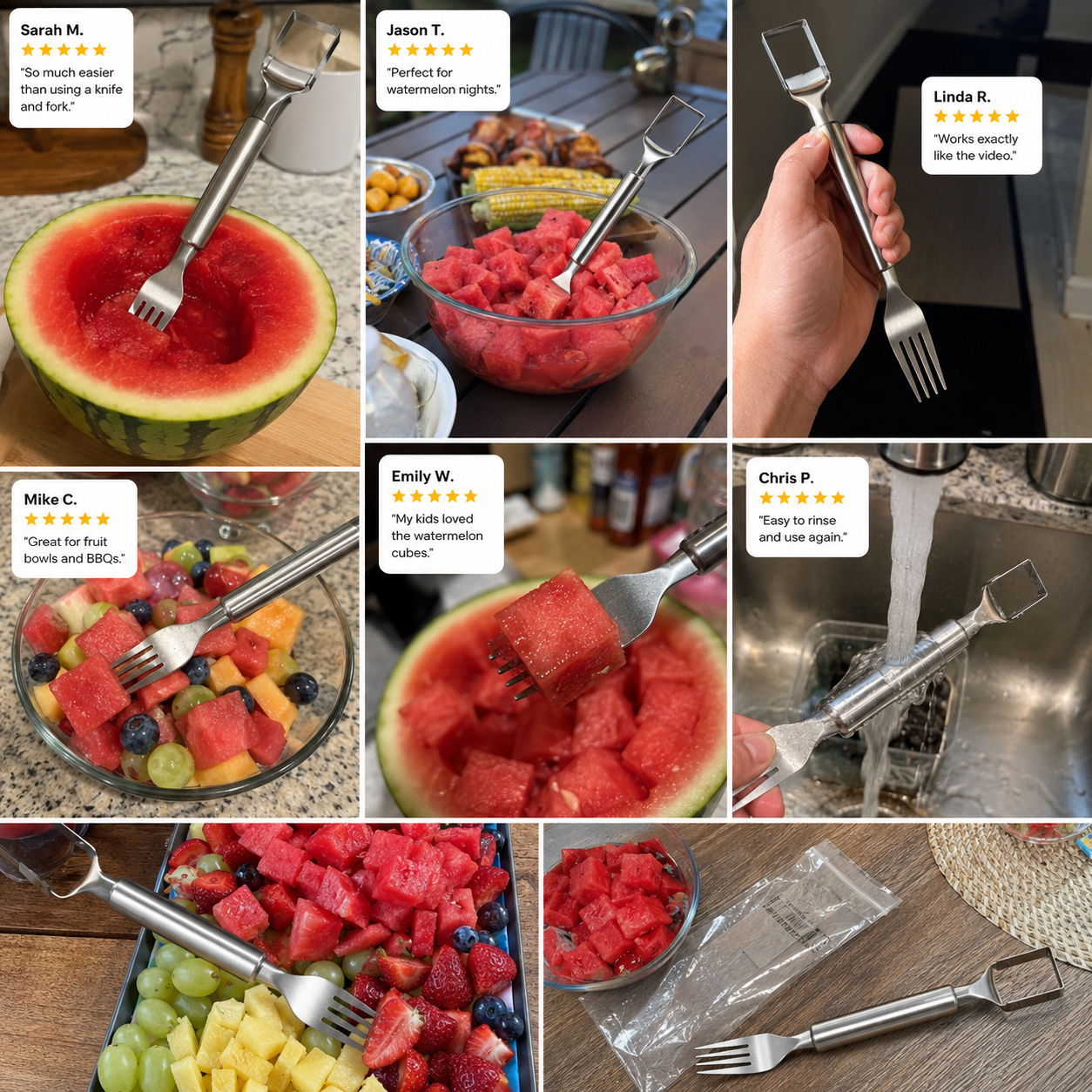 🍉 Effortless Fruit Prep-49% OFF-✨ 2-in-1 Fruit Cutter & Fork – For Quick and Easy Fruit Serving! 🍓