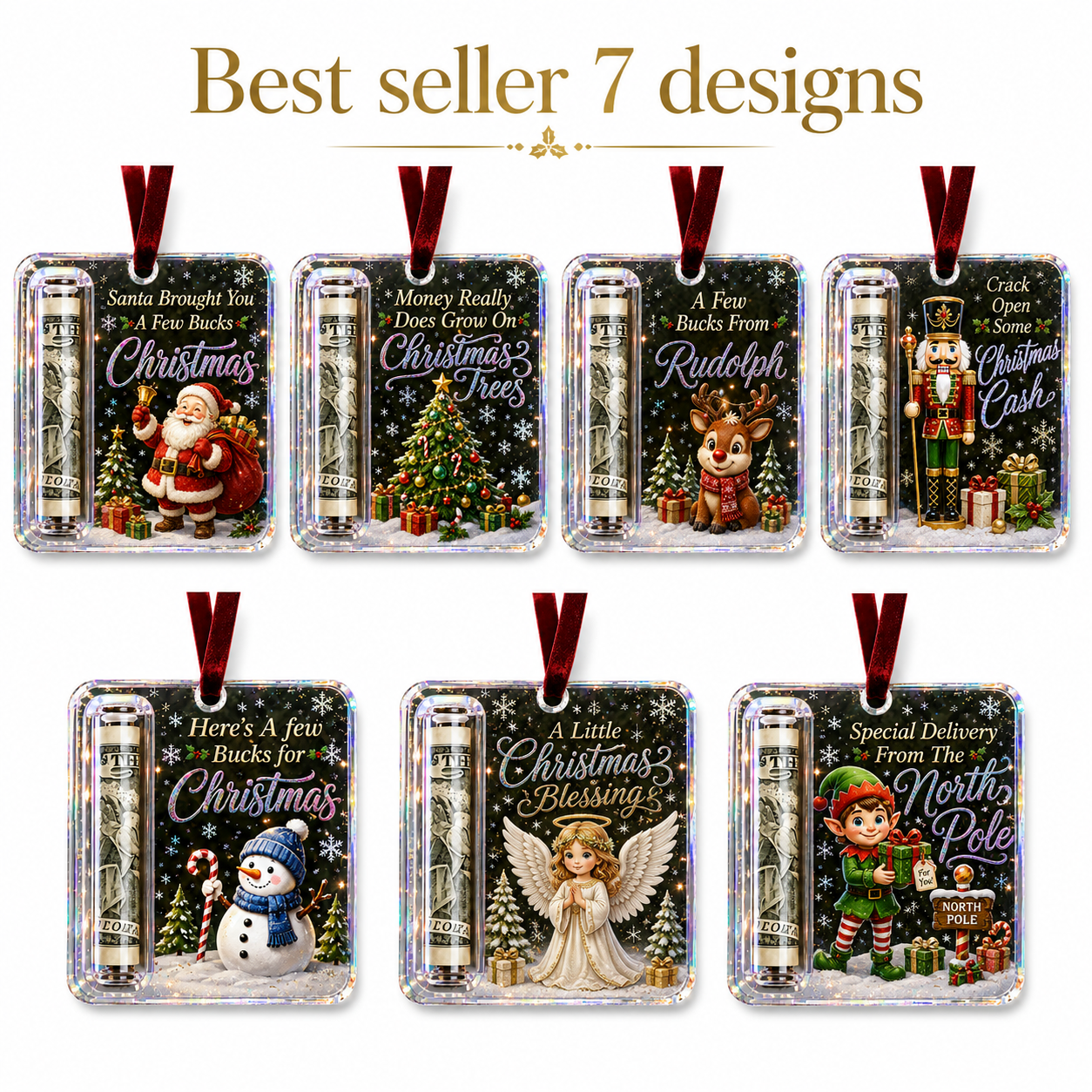 🔥LAST DAY 50% OFF - 🎄Christmas Cash Gift Ornament- Make Cash Feel Like A Real Christmas Gift💵