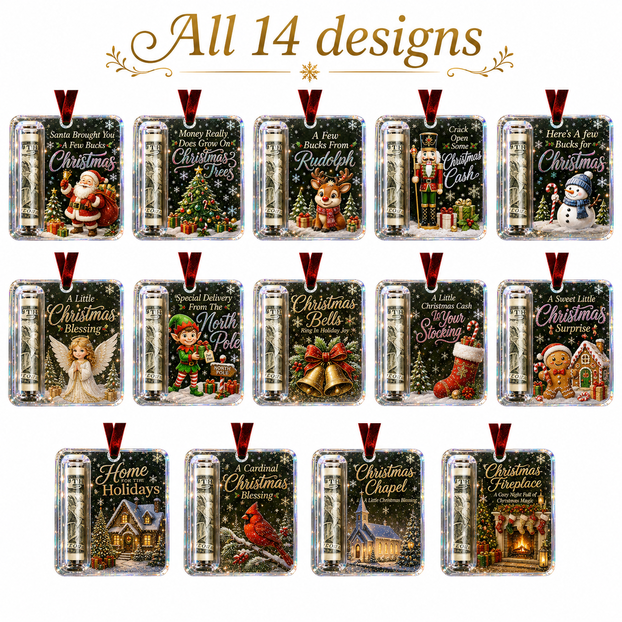 🔥LAST DAY 50% OFF - 🎄Christmas Cash Gift Ornament- Make Cash Feel Like A Real Christmas Gift💵