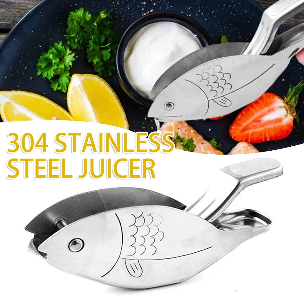 (🌲Early Christmas Sale- 49% OFF) Stainless Steel Fish Shape Lemon Juicer