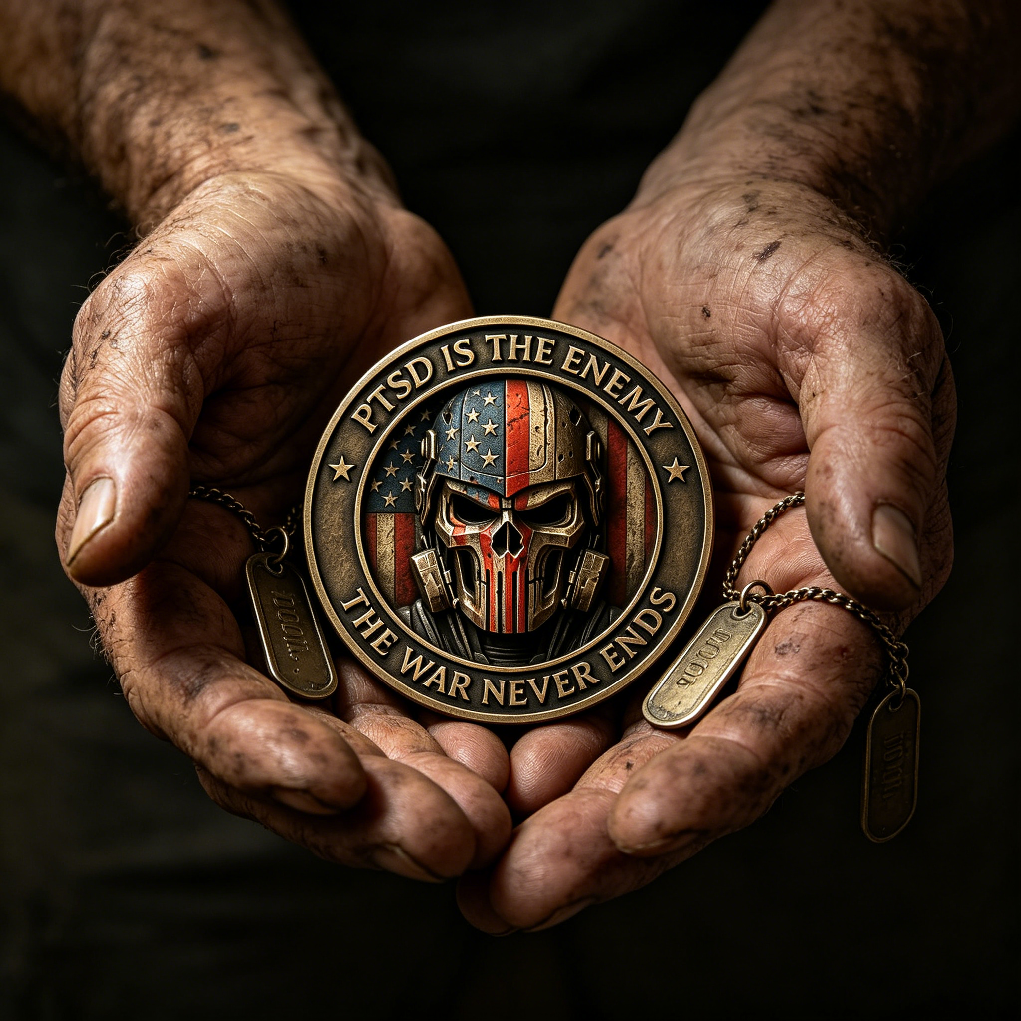 🔥Last Day 50% OFF🔥 "I Don't Hide My Scars" — PTSD Veteran Strength Commemorative Coin
