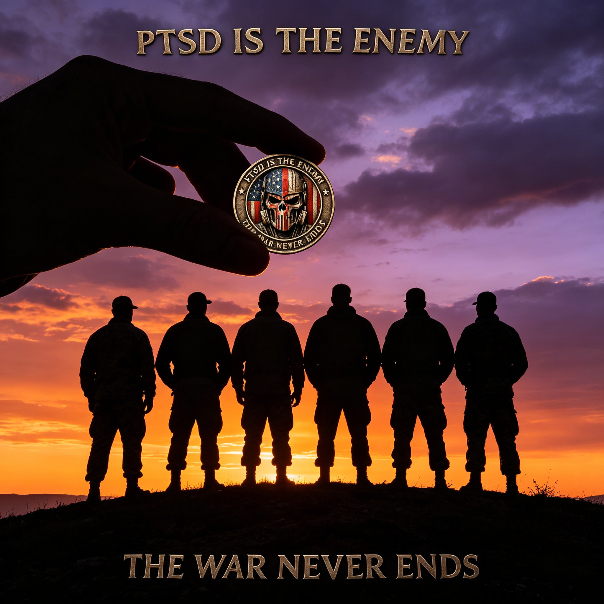 🔥Last Day 50% OFF🔥 "I Don't Hide My Scars" — PTSD Veteran Strength Commemorative Coin