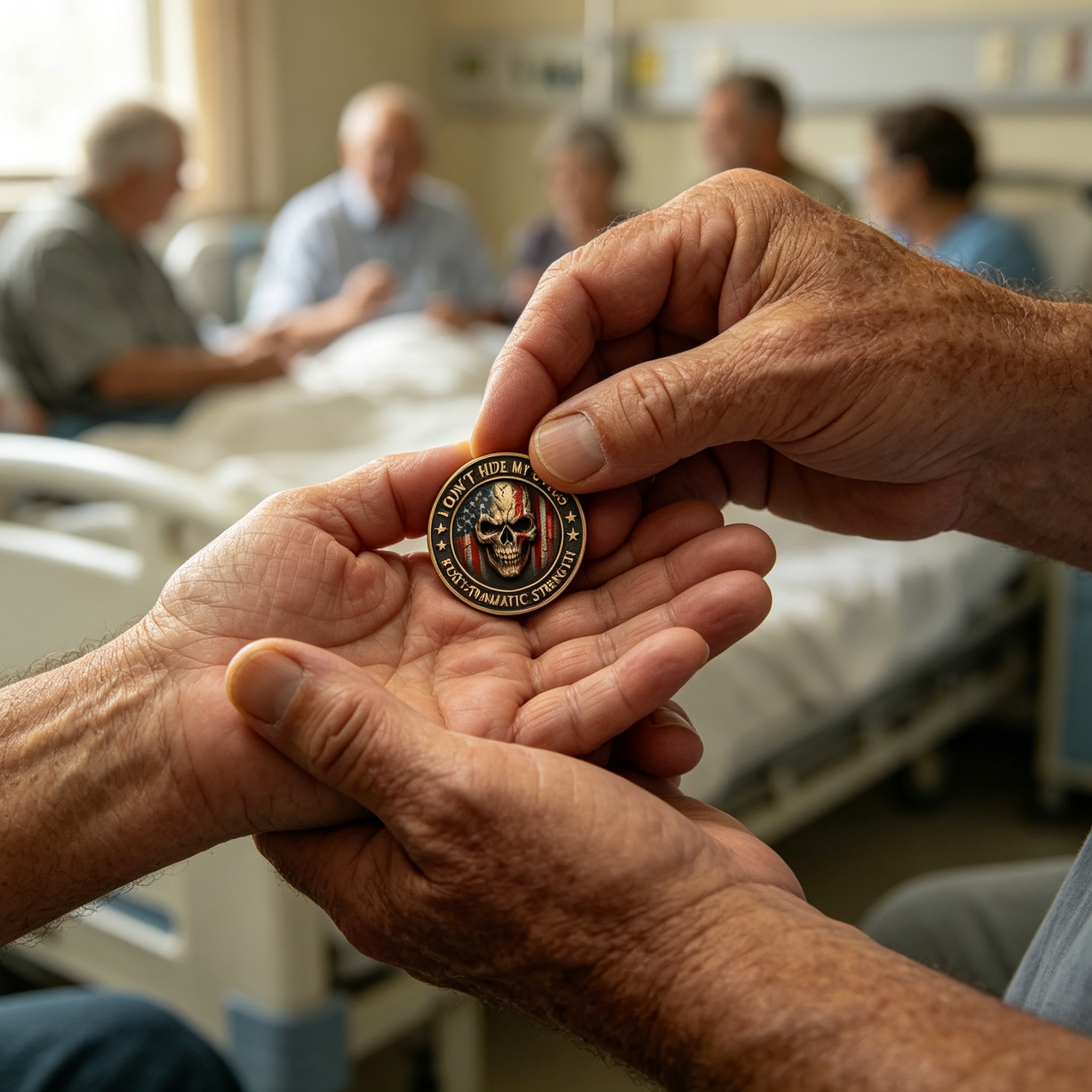 🔥Last Day 50% OFF🔥 "I Don't Hide My Scars" — PTSD Veteran Strength Commemorative Coin
