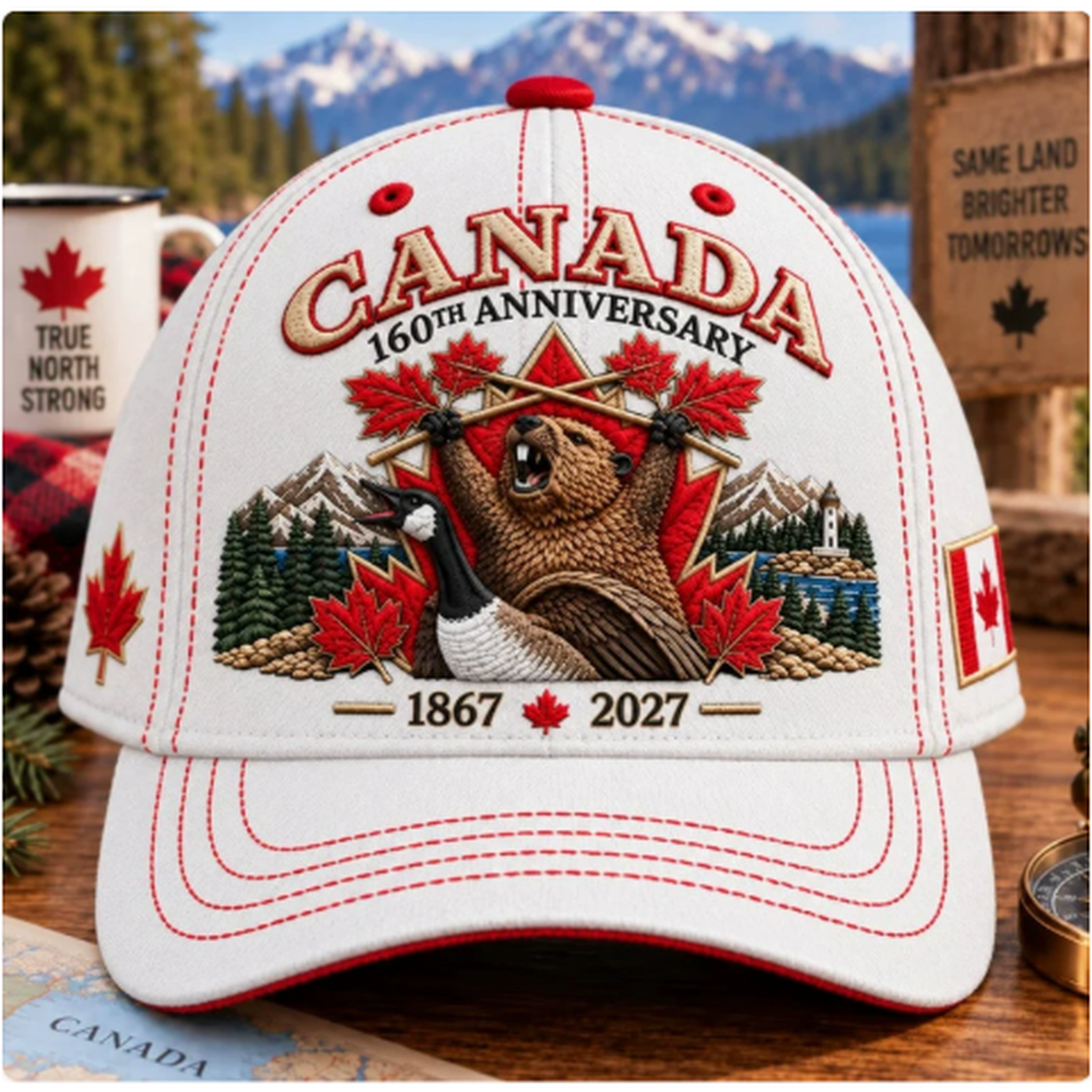 🍁 Canada 160th Anniversary 1867–2027 – Premium Heritage Cap
