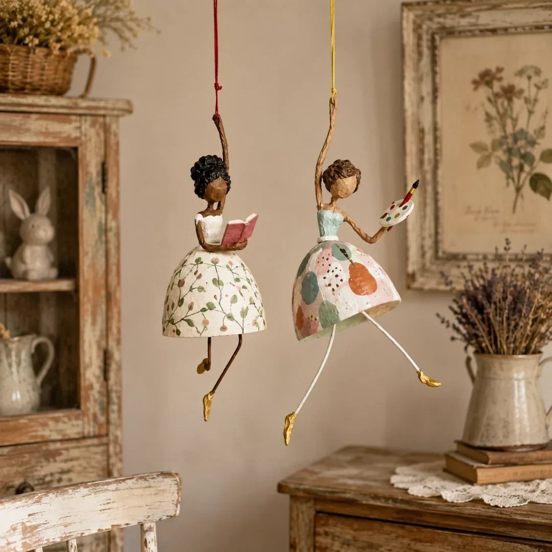 💃✨ Dancing Lady Hanging Ornament – Whimsical Decor for Home & Garden 🌸