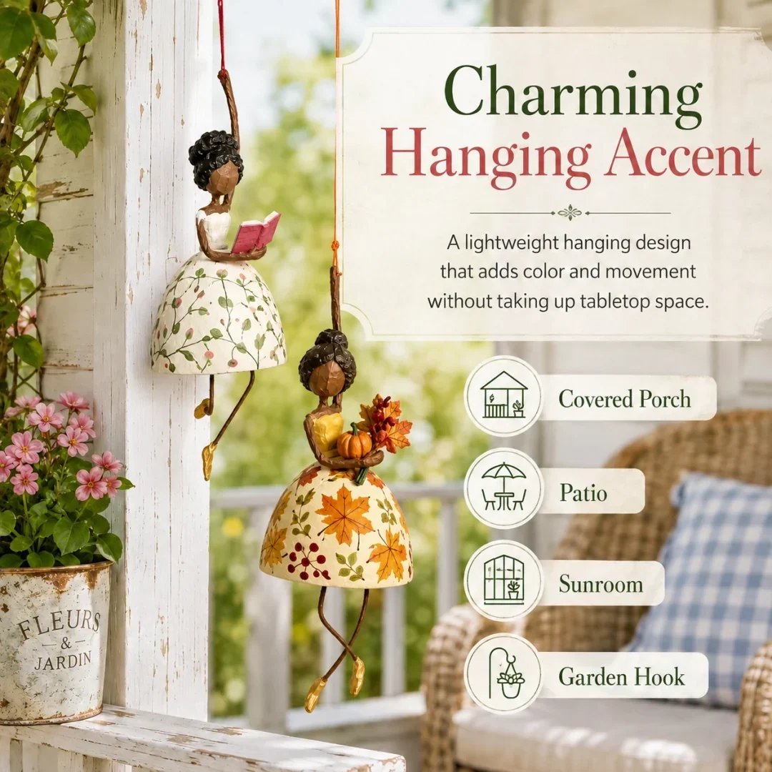 💃✨ Dancing Lady Hanging Ornament – Whimsical Decor for Home & Garden 🌸