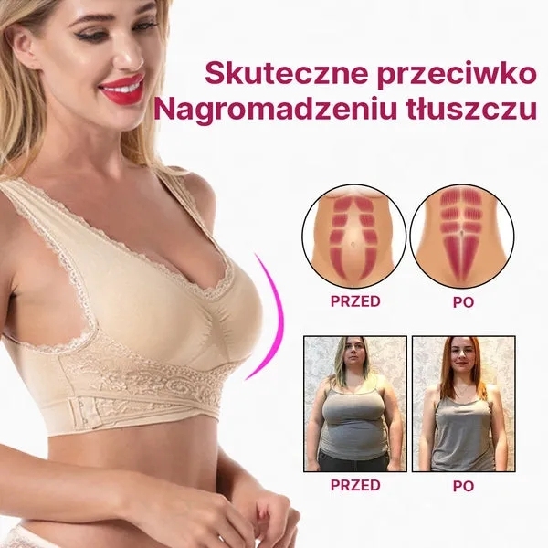 Triumph - Sutien fără sârmă din silicon Tourmaline, țesătură confortabilă și respirabilă, cataramă încrucișată din dantelă în față🔥🔥🔥
