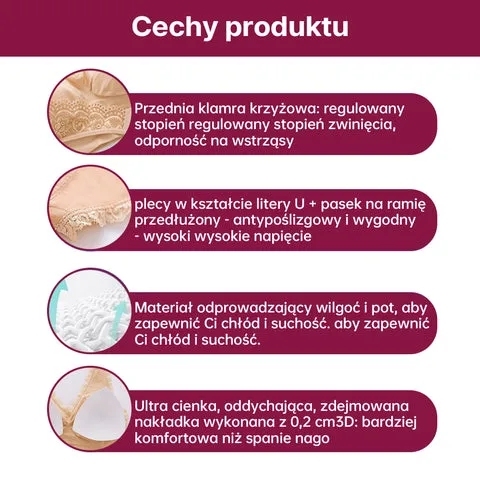 Triumph - Sutien fără sârmă din silicon Tourmaline, țesătură confortabilă și respirabilă, cataramă încrucișată din dantelă în față🔥🔥🔥