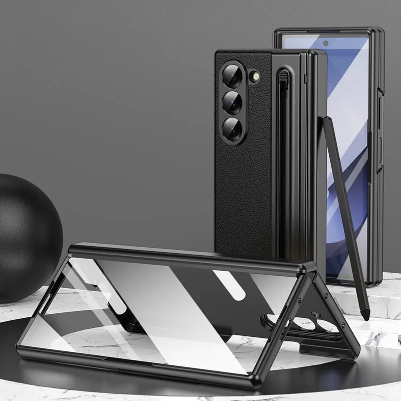 Вграден защитен калъф от метализирана кожа Shell Film или Samsung Z Fo