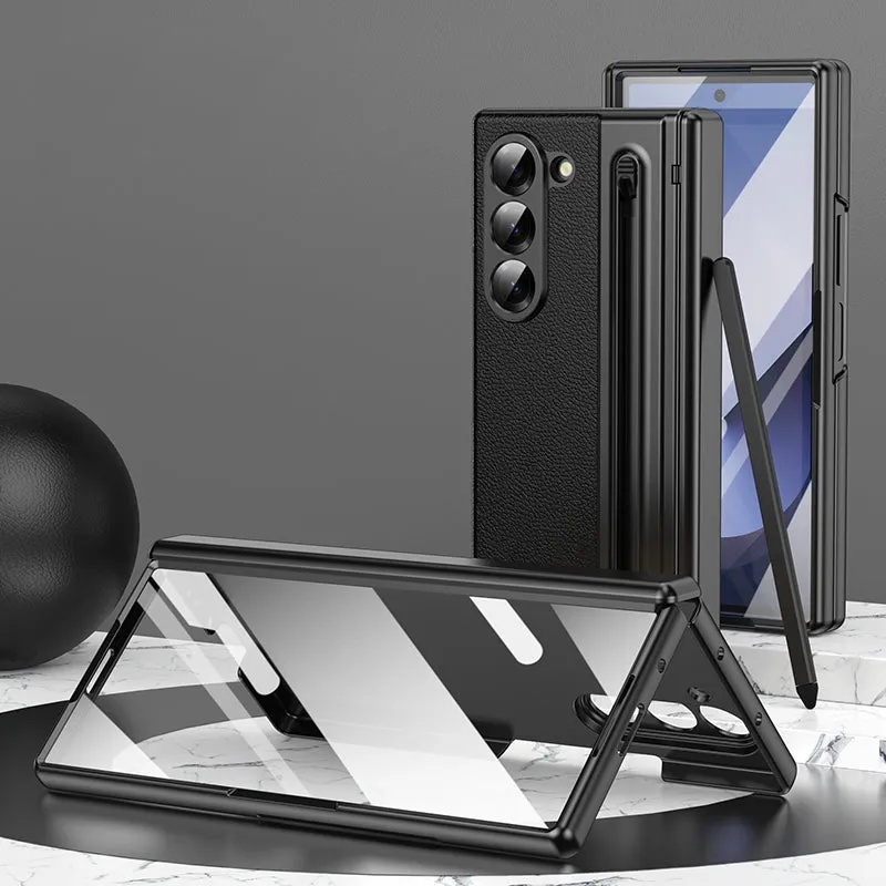Вграден защитен калъф от метализирана кожа Shell Film или Samsung Z Fo