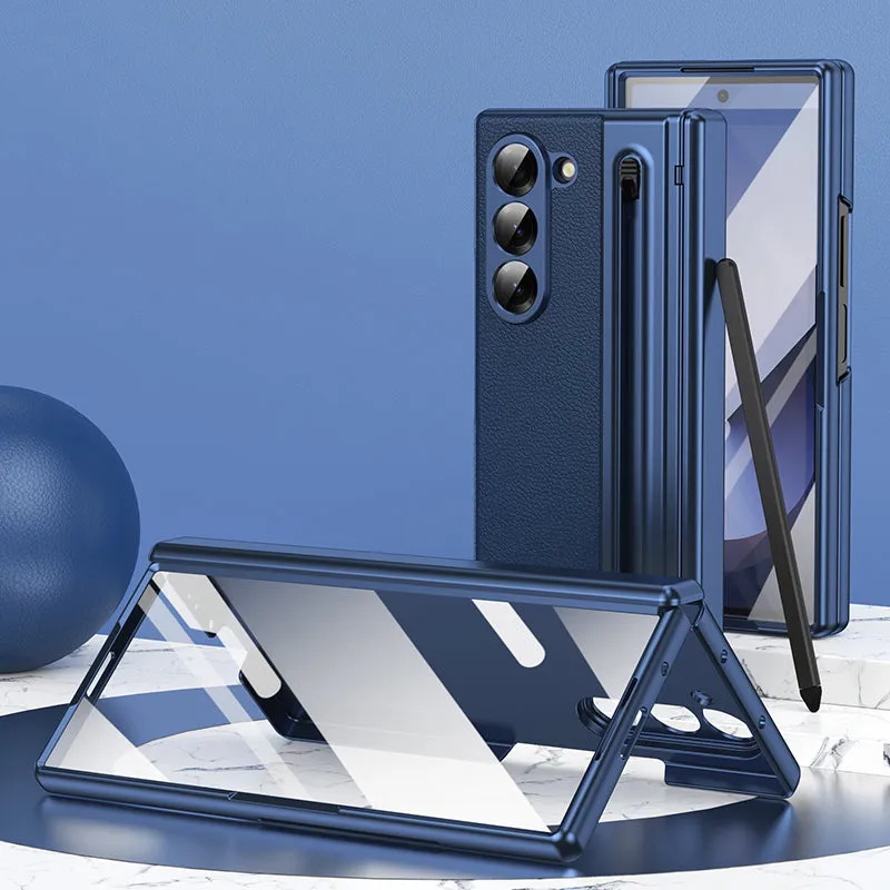 Вграден защитен калъф от метализирана кожа Shell Film или Samsung Z Fo