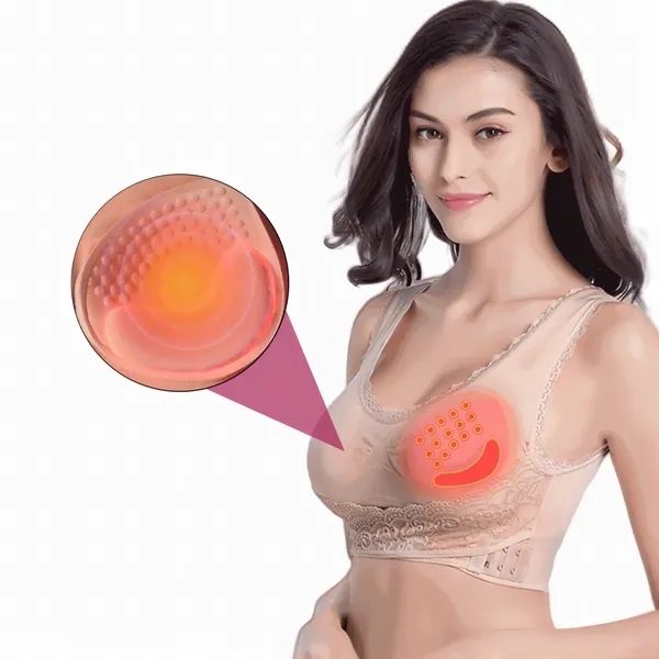 Triumph - Sutien fără sârmă din silicon Tourmaline, țesătură confortabilă și respirabilă, cataramă încrucișată din dantelă în față🔥🔥🔥