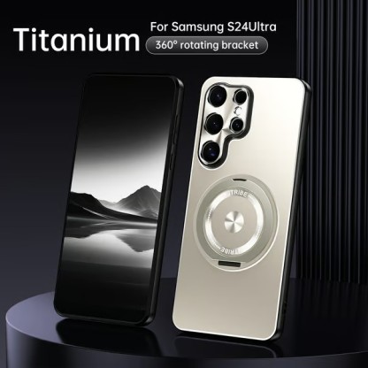 🌐 Περιστρεφόμενη θήκη σειράς τιτανίου για Samsung S25 Ultra/S24 Ultra/S23 Ultra