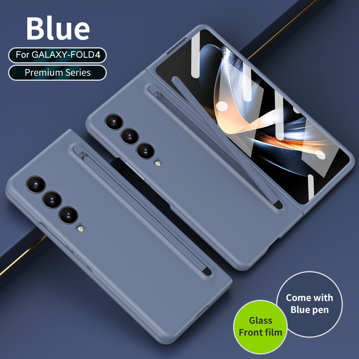 Husă de protecție împotriva căderii pentru telefon, cu carcasă pentru stilou și film pentru Samsung Galaxy Z Fold5 Fold4 Fold3