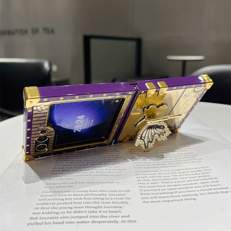 Θήκη τηλεφώνου Diamond Butterfly Stand για Galaxy Z Flip