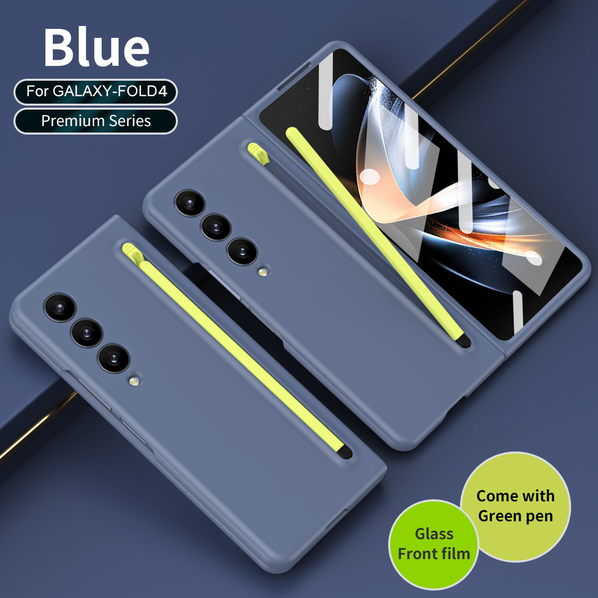 Husă de protecție împotriva căderii pentru telefon, cu carcasă pentru stilou și film pentru Samsung Galaxy Z Fold5 Fold4 Fold3