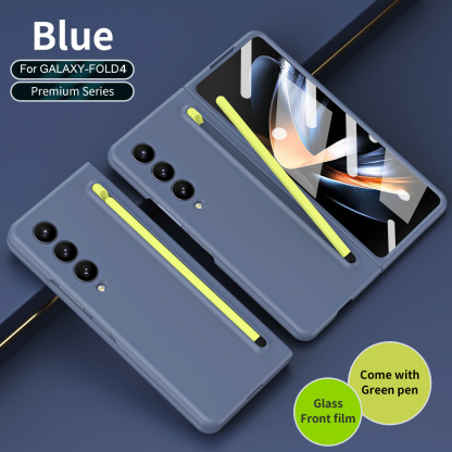 Husă de protecție împotriva căderii pentru telefon, cu carcasă pentru stilou și film pentru Samsung Galaxy Z Fold5 Fold4 Fold3