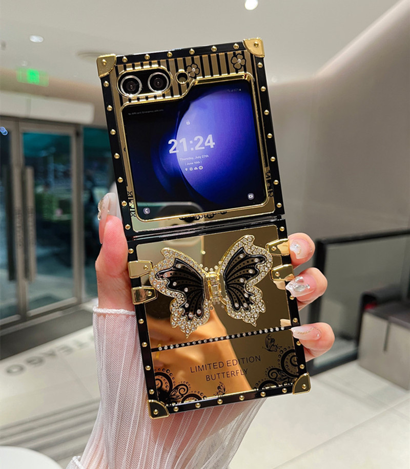 Θήκη τηλεφώνου Diamond Butterfly Stand για Galaxy Z Flip