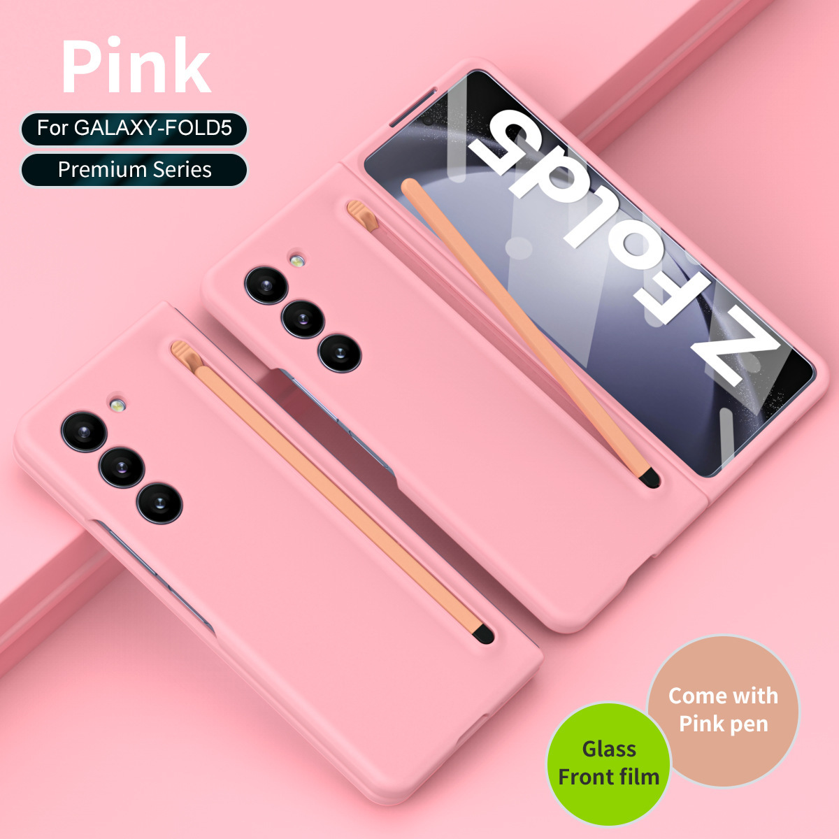 Husă de protecție împotriva căderii pentru telefon, cu carcasă pentru stilou și film pentru Samsung Galaxy Z Fold5 Fold4 Fold3