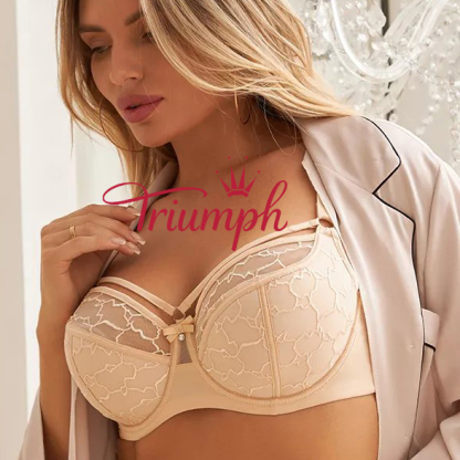 💖Σετ 3 τεμαχίων Triumph® ✨Σουτιέν Comfort Plus Size χωρίς τιράντες
