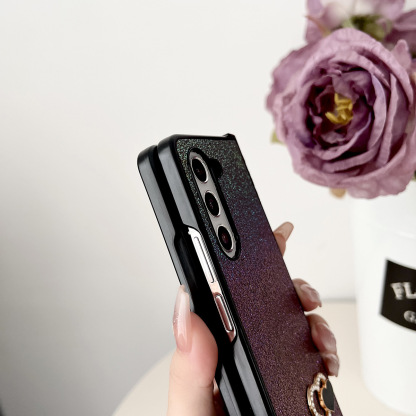Κατάλληλη για Samsung Galaxy Z Fold6 Πολύχρωμη προστατευτική θήκη Love Crossbody με μεντεσέδες