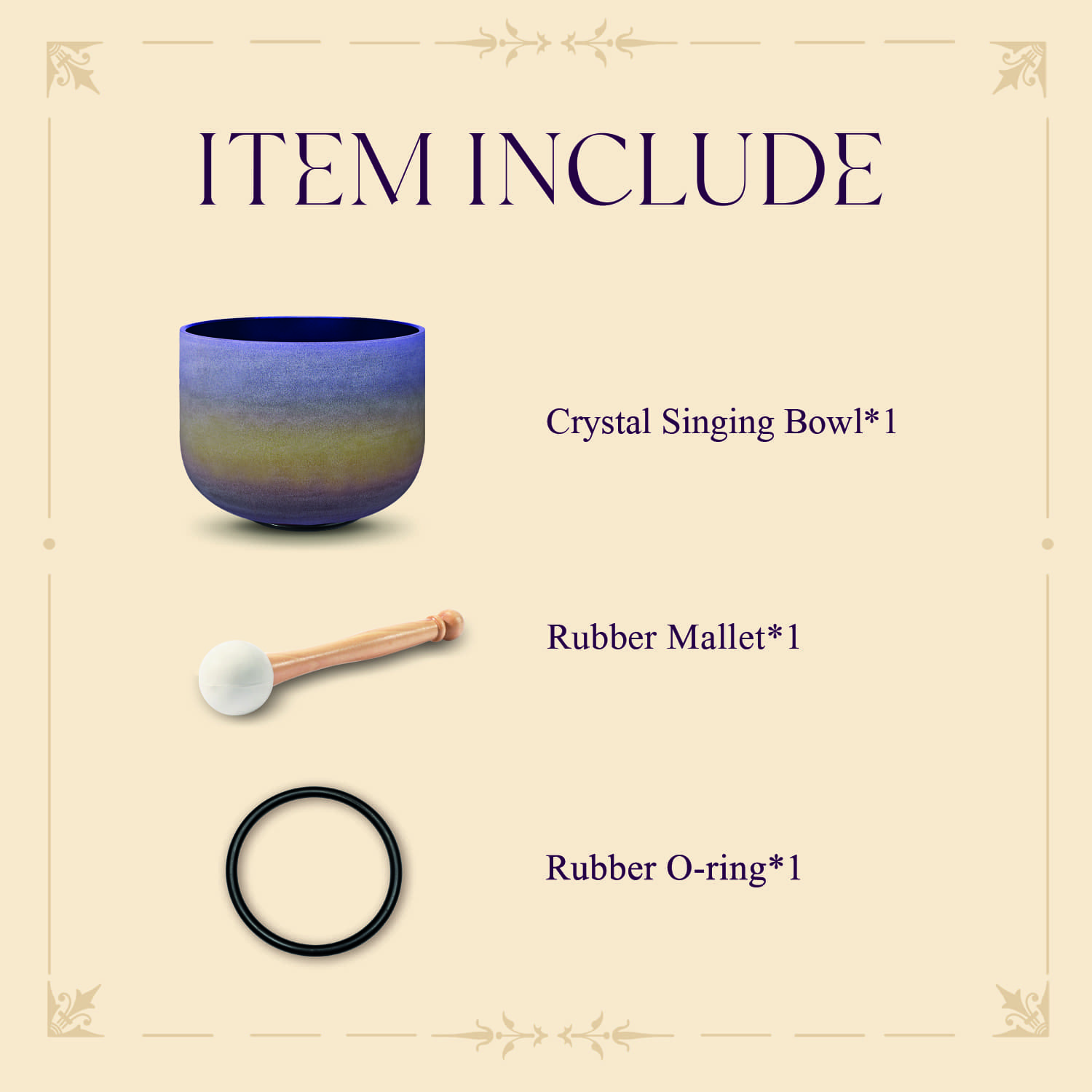 CVNC A Note Third-eye Chakra Rainbow Colored Frosted Crystal Singing Bowl For Chakra Healing Meditation