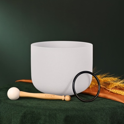CVNC F Note Heart Chakra Crystal Singing Bowl For Chakra Healing Meditation