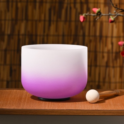 CVNC B Note Crown Chakra Purple Aria Gradient Design Crystal Singing Bowl For Sound Healing