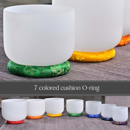 CVNC Crystal Singing Bowl 7 colored 7 PCS Silk Cushion Holder Pillow (Without Singing Bowl)