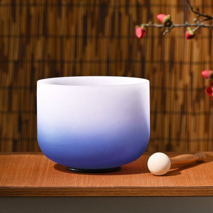 CVNC A Note Third-eye Chakra Indigo Aria Gradient Design Crystal Singing Bowl For Sound Healing