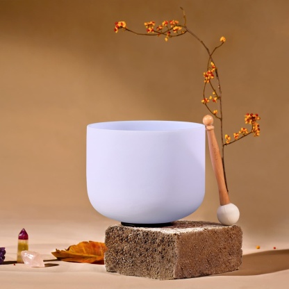 CVNC Note B Color Of Amethyst Gemstone Fusion Crystal Singing Bowl For Sound Healing