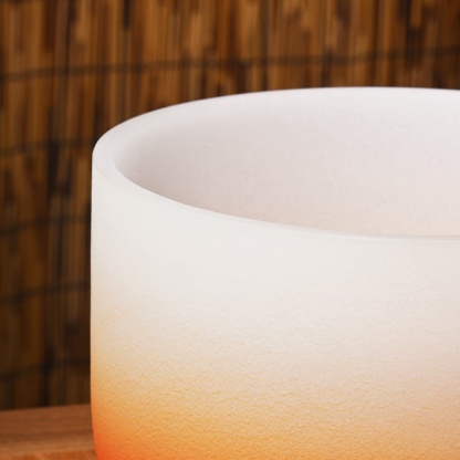 CVNC D Note Sacral Chakra Orange Aria Gradient Design Crystal Singing Bowl For Sound Healing