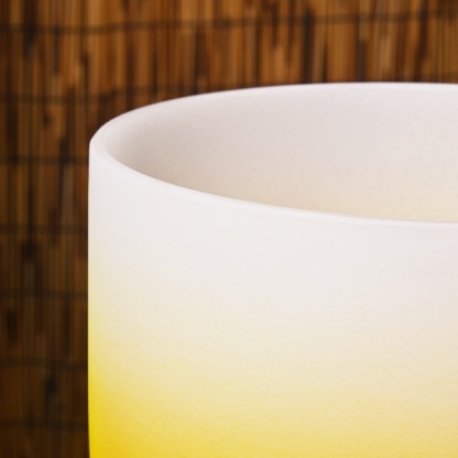 CVNC E Note Solar Plexus Chakra Yellow Aria Gradient Design Crystal Singing Bowl For Sound Healing