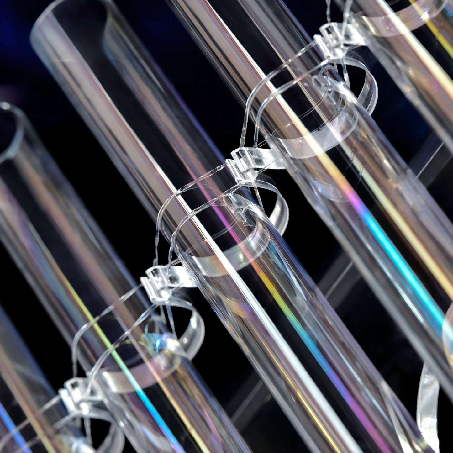 CVNC Clear Cosmic Light Crystal Singing Harp With 8 Notes & Alumina Alloy Box For Meditation Healing