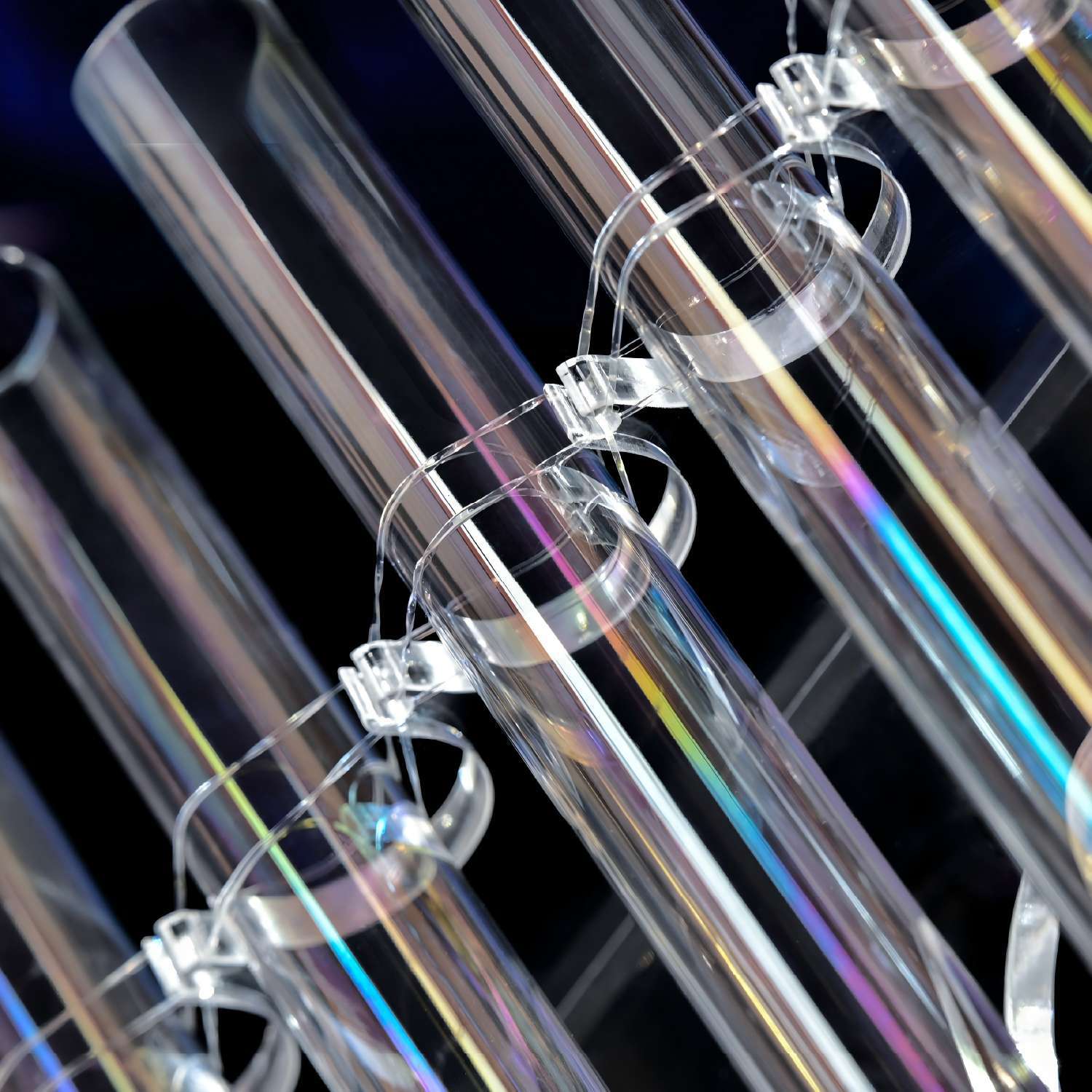 CVNC Clear Cosmic Light Crystal Singing Harp With 8 Notes & Alumina Alloy Box For Meditation Healing