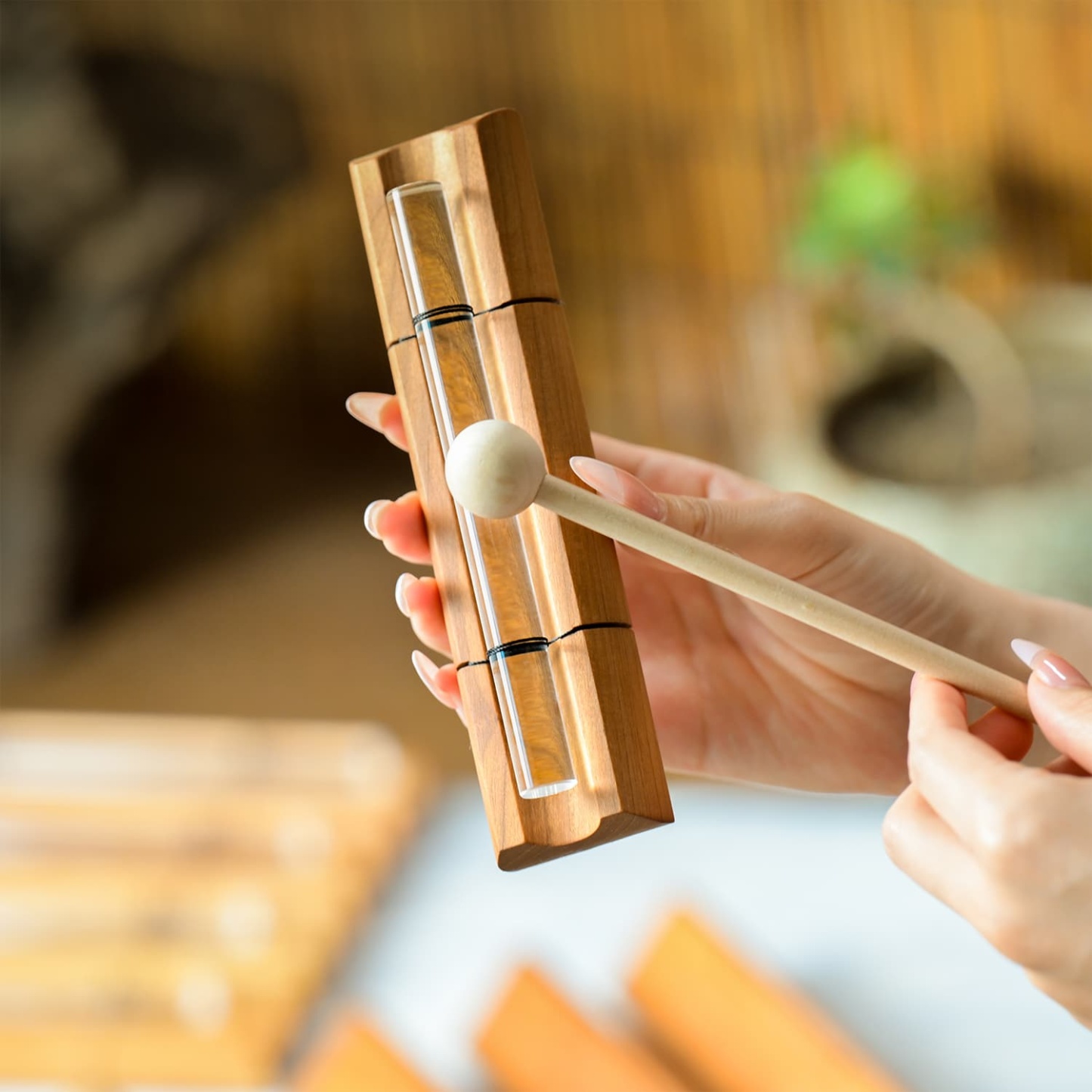 Crystal Bar Chime Chakra Energy for Meditation