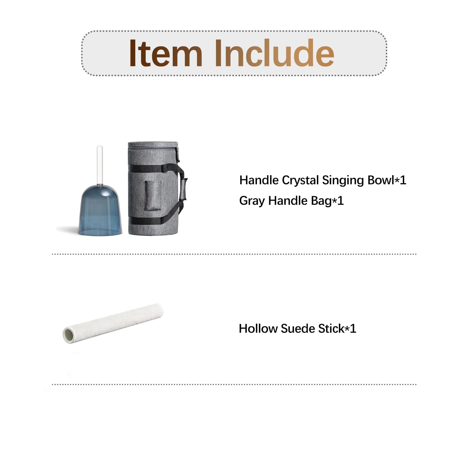 CVNC Handle Clear Indigo Crystal Singing Bowl With Carrier Bag For Chakra Healing Meditation