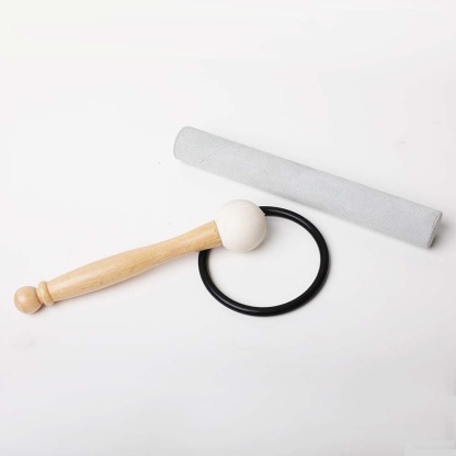 CVNC One Rubber Mallet + One Suede Mallet for Playing Crystal Singing Bowl Come with O-ring 