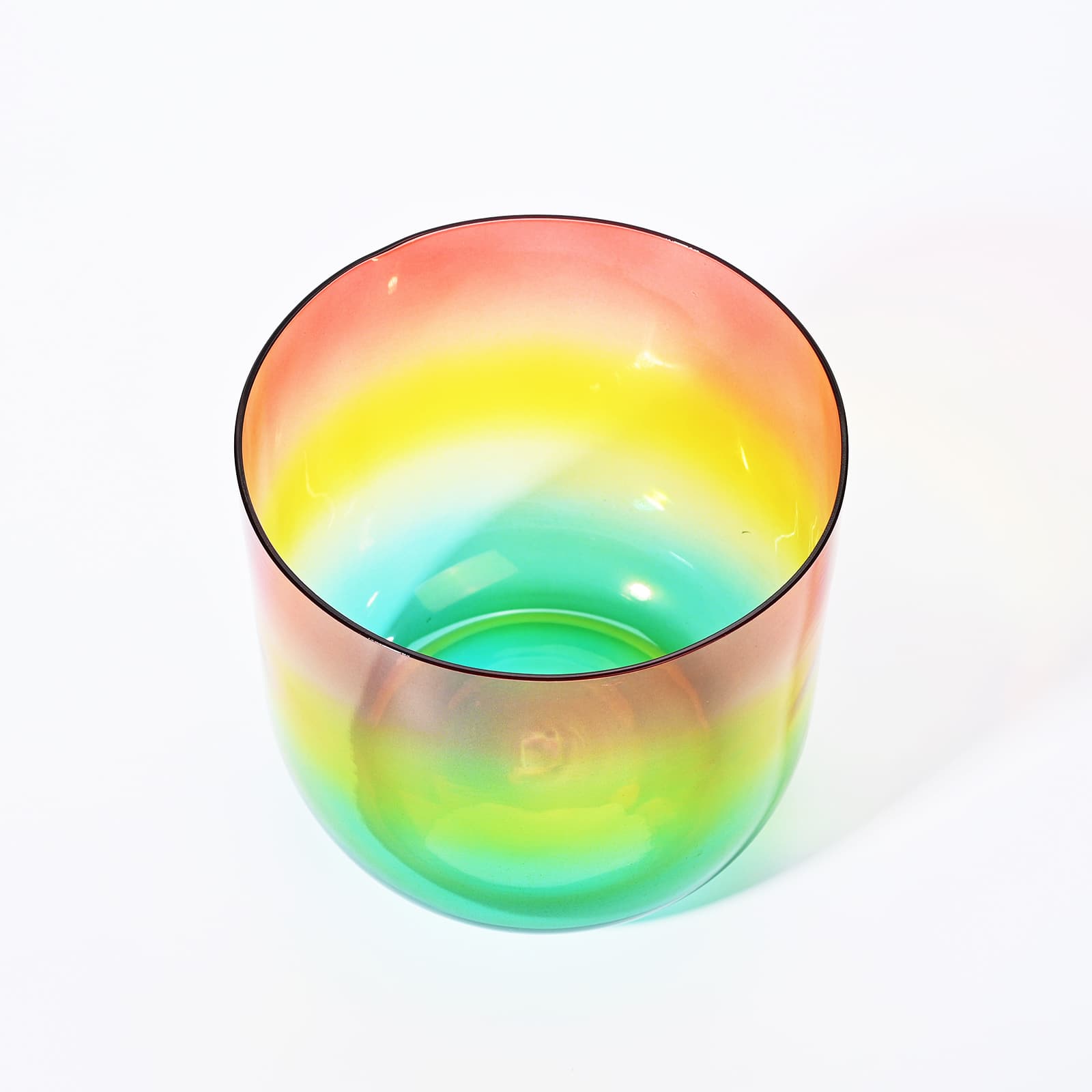 CVNC Alchemy Clear Rainbow Red Root Chakra Crystal Singing Bowl With Carrier Bag For Meditation Healing