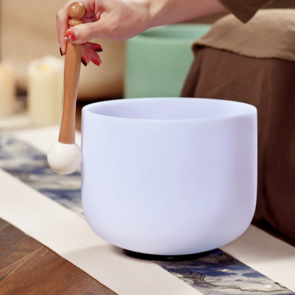 CVNC Note B Color Of Amethyst Gemstone Fusion Crystal Singing Bowl For Sound Healing