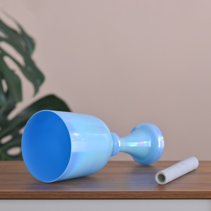 CVNC Dream Blue Chalice Crystal Singing Bowl For Chakra Healing Meditation