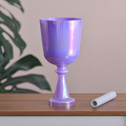 CVNC Dream Purple Chalice Crystal Singing Bowl For Chakra Healing Meditation