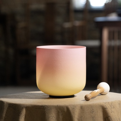 CVNC SaharaRose Frosted Crystal Singing Bowl For Sound Healing