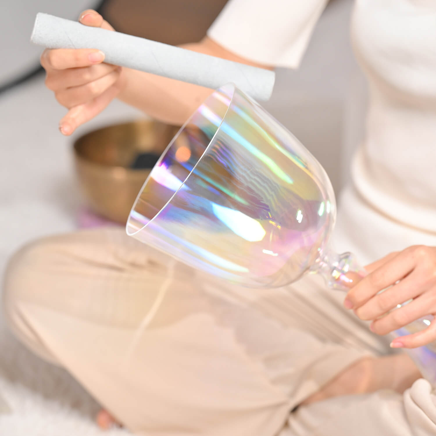 CVNC Cosmic Light Chalice Crystal Singing Bowl For Chakra Healing Meditation