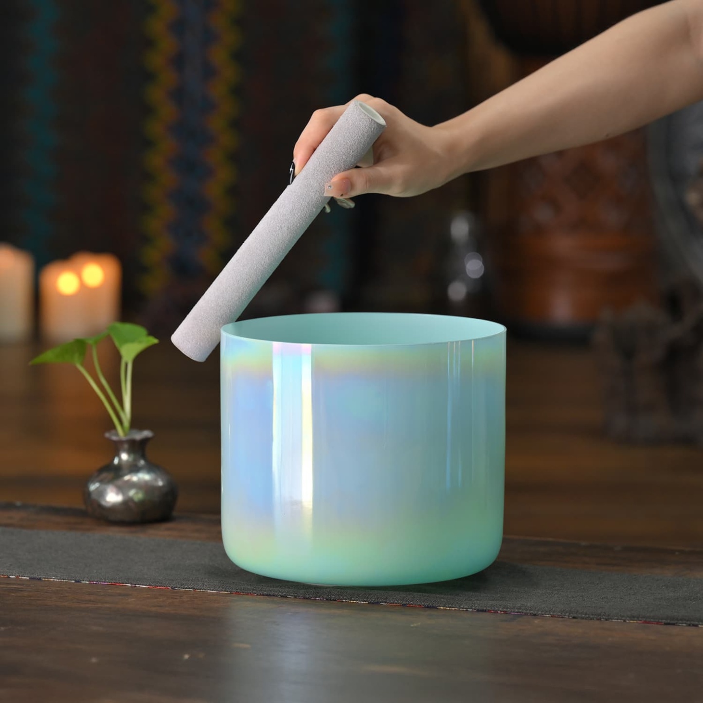 CVNC 440 Hz Perfect Pitch Turquoise Green Essence Singing Bowl