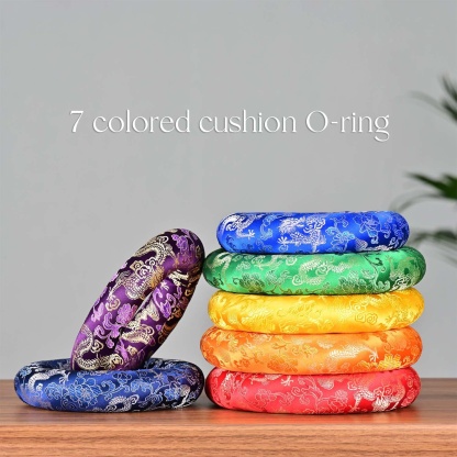 CVNC Crystal Singing Bowl 7 colored 7 PCS Silk Cushion Holder Pillow (Without Singing Bowl)