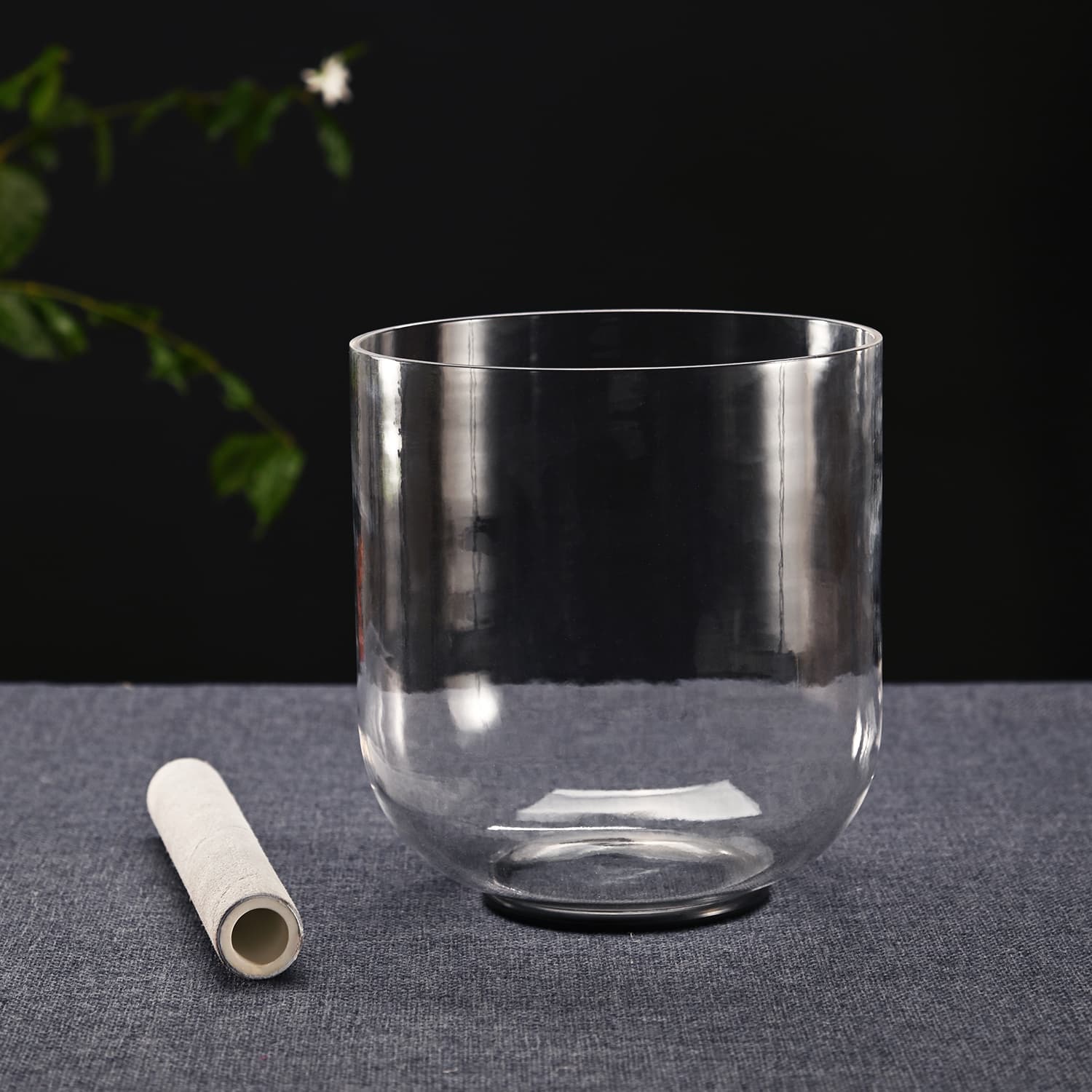 CVNC Alchemy Pure 432 Hz Perfect Pitch Clear Crystal Singing Bowl With Carrier Bag For Chakra Healing Meditation