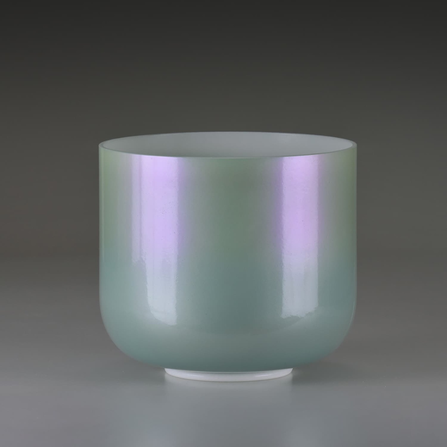 CVNC 10" A Note Emerald Green Purple Aura Empyrean Crystal Singing Bowl -20 cents